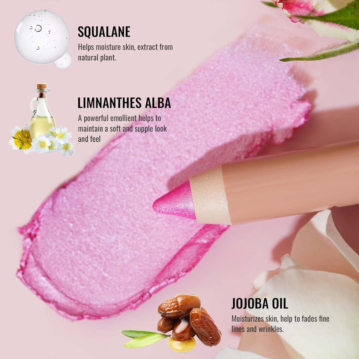 Oulac Twist-Up Shimmer Eyeshadow Stick – Waterproof Creamy Blendable Texture, Vegan & Cruelty-Free Eye Makeup, 1.25g, 01Vanilla