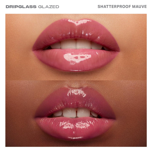 MORPHE Dripglass High Shine Lip Gloss - Glazed, Semi-Sheer & Nourishing Lip Makeup - Buildable Formula Infused with Plant-Derived Squalane & Vitamin E - Shatterproof Mauve (0.13 oz)