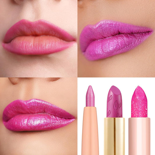Oulac Lipstick & Lipliner Set 3PCS High Impact Lipcolor with Moisturizing Formula, Vegan Beauty, Full-Coverage Lip Color, Gift Lipstick for Women, LL09+15+D02