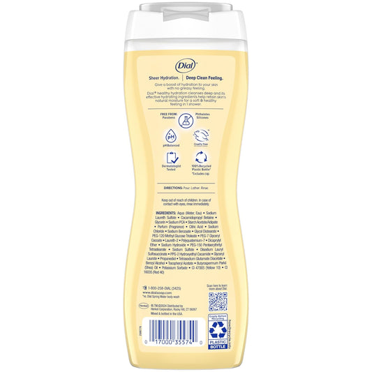 Dial Body Wash, Healthy Hydration, Shea Butter Extract plus Vitamin E, 16 fl oz (Pack of 4)