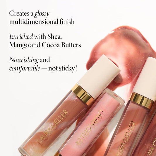 LAURA GELLER NEW YORK Italian Marble Glossy Lip Tint - Moisturizing Lip Gloss - Enriched with Shea, Mango and Cocoa Butters (03 Summer Paloma)