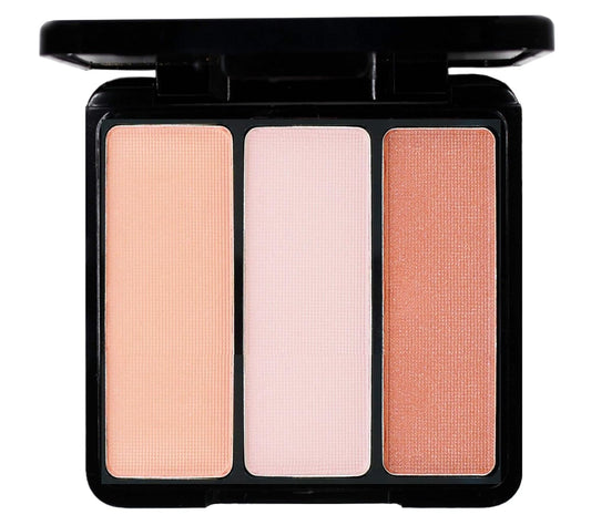 EVE PEARL Blush Trio Blush Palette Long Lasting Skincare Makeup And Dual 204 Fan Highlighter Hypoallergenic Brush Set Make up Kit- Sweet Cheeks