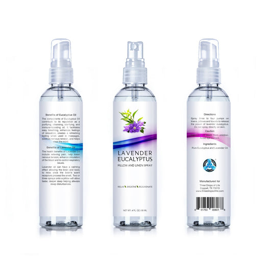 Original Lavender Eucalyptus Pillow and Linen Spray, Best Home Essential Oil Mist to Relax The Body, Fresh Clean Smell (Lavender Eucalyptus, 4oz)
