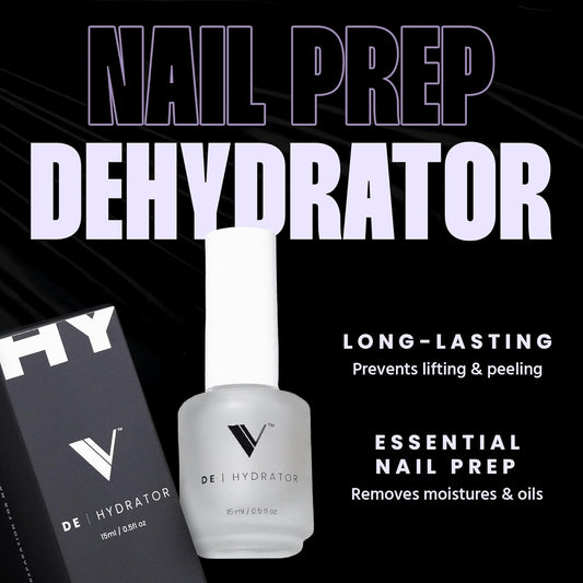 V Beauty Pure Nail Dehydrator - No Chip Gel and Acrylic Nail Prep Dehydrator, Removes Moisture and Oils, Non-Yellowing and Professional-Grade Adhesion for Salon and at Home Use - 15 ml
