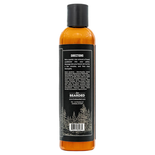 Live Bearded Beard Conditioner, 8 fl oz - Strengthens and Softens Facial Hair - Made in the USA - All-Natural Ingredients with Biotin, Caffeine | Canyon Scent - Juniper, Cypress, Fir Needle