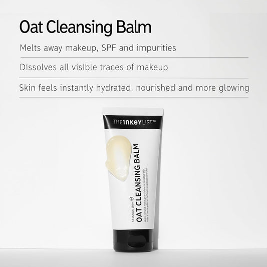 The INKEY List Oat Cleansing Balm 5 Fl Oz/150ml, Dissolves Makeup, Nourishing Skincare, Gentle Cleanser, Vegan Friendly, Suitable For All Skin Types