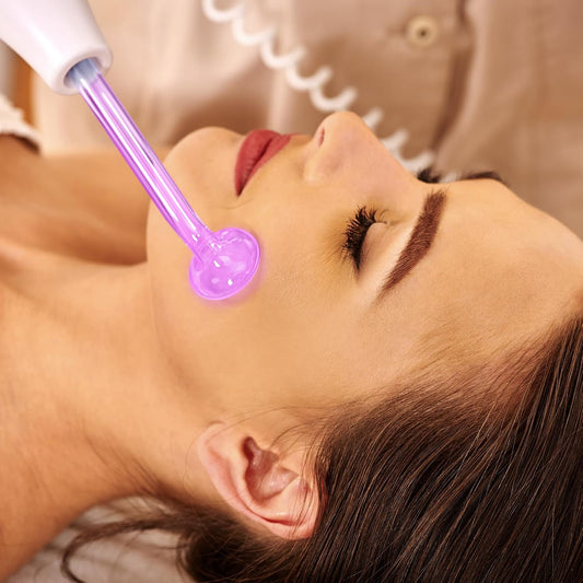 Spare Parts Mushroom for Handheld HIF Facial Hair Device Facial Care Orange Purple Blue Color Glass Tube Electrode Elitzia ETJX0066 (Purple)