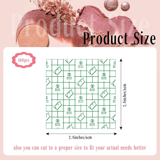 500 Pieces Makeup Hand Palette,Disposable Adhesive Makeup Mixing Tray,Waterproof Makeup Tape,For Mix Foundation And Keep Hands Clean When Applying Makeup