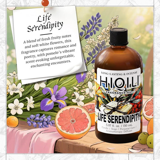 HIQILI Life Serendipity Fragrance Oil for Candle Making, Inspired by Chane. Chance, DIY Perfume, Bath Bombs, Aromatherapy, Long-Lasting Scent - 5.07 Fl Oz