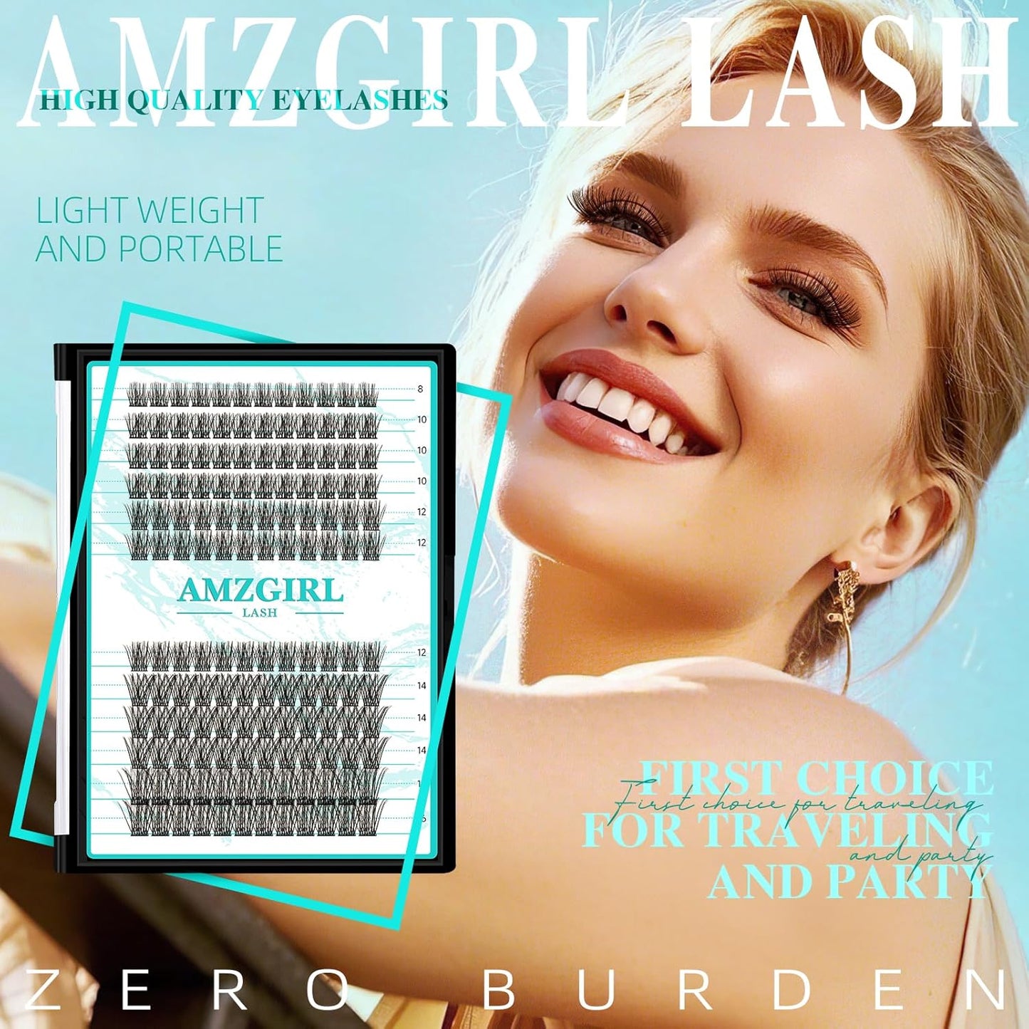 Lash Clusters Wispy 144PCS Eyelash Extension Cluster Lashes Individual Lashes DIY Lash Extension Natural Look Cluster Eyelash Extensions False Eyelashes at Home for Beginners(Daybreak,D-Mix8-16mm)