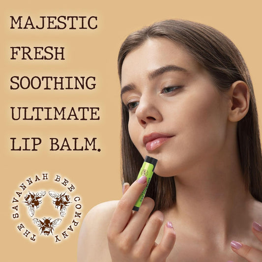 Savannah Bee Lip Balm Hanger 0.15 oz - Invigorating Mint Flavor - Natural Ingredients for Supple, Soft Lips - Convenient Hanger Design (.15 Oz, Key Lime)