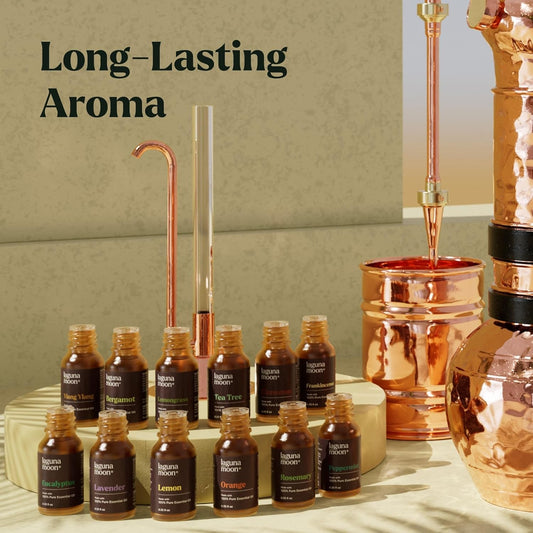 Lagunamoon Essential Oils Set - 12 Piece Premium Grade Home Essentials Oils - for Diffusers, Fragrance, Scents for Candle Making - Natural Aromatherapy Oils for Cars & Home Products, Room Sprays