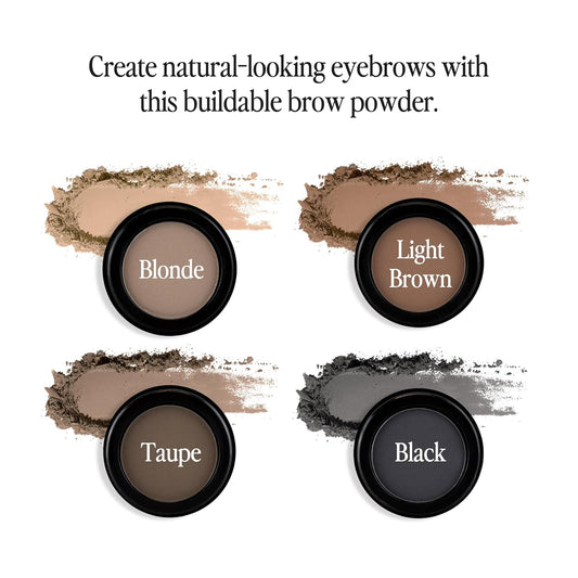 bdb Eyebrow Powder - Long-Lasting, Fuller & Fluffier Brows, Lightweight, Soft & Natural, Light Brown, 2-Pack