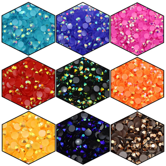4500 Pcs SS12 3mm AB Flatback Rhinestones for Nails Art Crafts Glitter Round Shine Gems Crystals DIY Clothes Shoes (Sapphire AB)