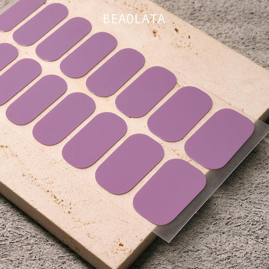 Nail Polish Strips, 32PCS Salon Quality Wraps, Long Lasting Gel Nail Stickers for Women Easy Apply& Remove (Twilight Purple Vine)