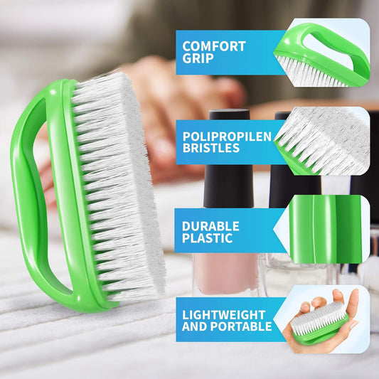 Konex Perfect-Grip Large Hand and Nail Brush 4" X 2-1/4" X 1-1/2" (Green)