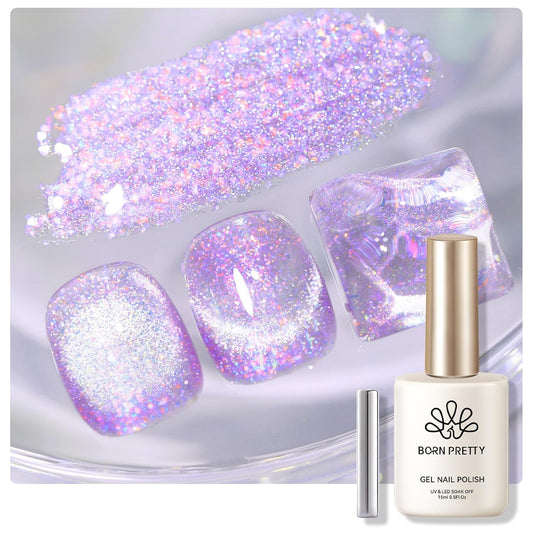 Born Pretty Auroras Cat Magnetic Eye Gel Nail Polish Mermaid Glitter Shimmer Magnetic Gel Polish 15ML