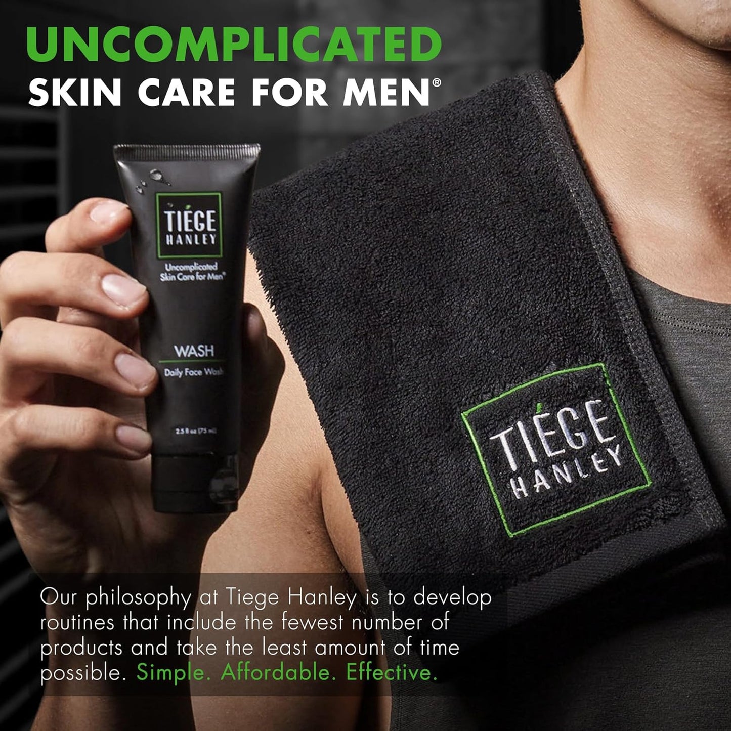 Tiege Hanley Mens Skin Care Gift Box Set, Bronze - Men's Skincare Set Includes Face Wash, Facial Moisturizer with SPF 20 Sunscreen, Body Exfoliating Scrub Bar, & Moisturizing Lip Balm