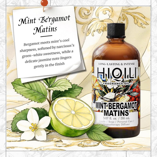 HIQILI Mint Bergamot Matins Fragrance Oil - 5.07 Fl Oz