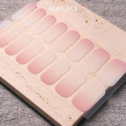 Nail Polish Strips, 32PCS Salon Quality Wraps, Long Lasting Gel Nail Stickers for Women Easy Apply& Remove (White Ray Drift)