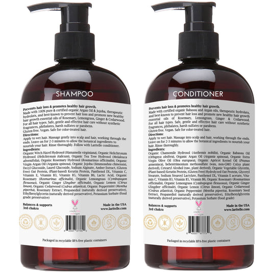 Organic Hair Growth Set – Diamond Strong – Shampoo, Conditioner & Treatment Combo – Nourish, Strengthen & Promote New Hair Growth – Made in USA