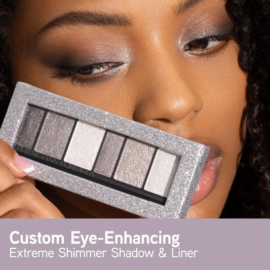 Physicians Formula Shimmer Strips Custom Eye-Enhancing Extreme Shimmer Shadow & Liner, Hypoallergenic Eyeshadow Palette with Reflective Liquid Powders – Smoky Eyes