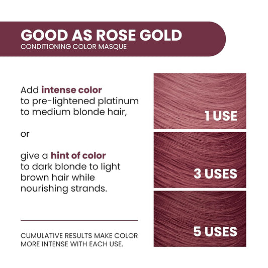 ALOXXI InstaBoost Conditioning Color Mask in Good As Rose Gold, Deposits Rose Gold Color and Deeply Conditions Hair, 6.8 Fl Oz