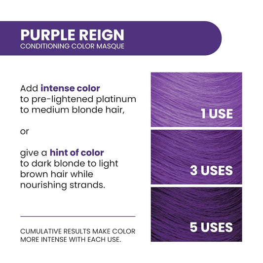 ALOXXI InstaBoost Conditioning Color Mask in Purple Reign, Deposits Purple Color and Deeply Conditions Hair, 6.8 Fl Oz