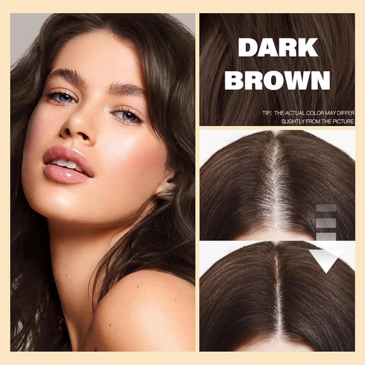 Root Touch Up Sets,Hairline Powder for Women Cover Up- Hairline Concealer for Thin and Thinning Hair, Water & Sweat Resistant,Contain Azonbey Makeup Brush (Dark Brown, Med #Makeup Brush)