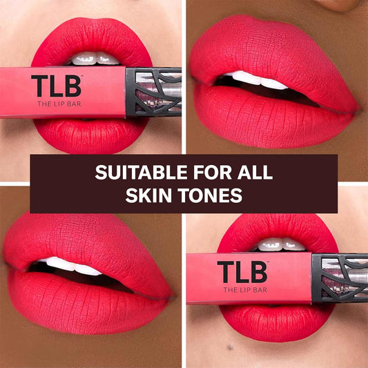 The Lip Bar - Nonstop Liquid Matte Lipstick, Haute Mess (Bright Pink-Red) - High Pigment - One Swipe - Long Lasting - Jojoba Oil & Vitamin E - Vegan & Cruelty Free - Makeup & Cosmetics - .24 fl oz