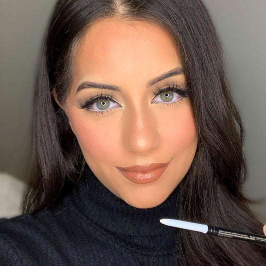 VASANTI Kajal Waterline Eyeliner Pencil - Long-lasting, Waterproof, Smudge-proof, Safe for Sensitive Eyes, Waterline Eye Liner - Opthalmologist Approved and Tested (White Clarifier)