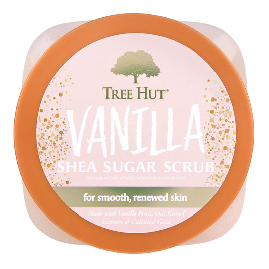 Tree Hut Vanilla Shea Sugar Exfoliating & Hydrating Body Scrub, 18 oz