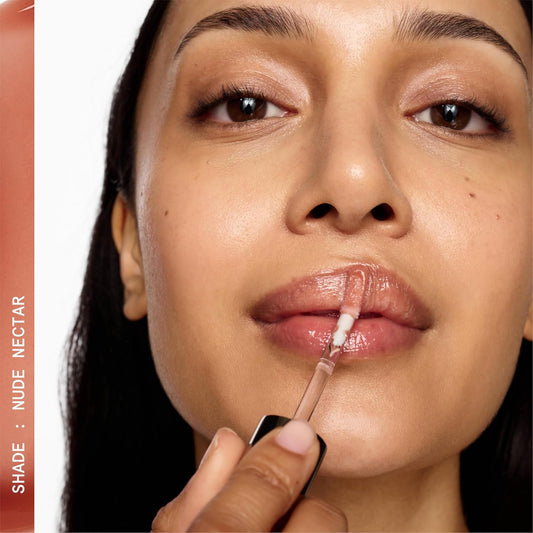 Beauty Pie Wondergloss Collagen Lip Oil + Nude Nectar 0.13 fl oz – Hydrating, Plumping, Non‑Sticky Lip Oil Gloss Hybrid with Collagen AC Micro‑Vectors & Cherry Hibiscus Oils