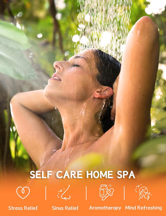 Shower Steamers Aromatherapy 15 Pack, Tangerin & Lemon Shower Bombs with Natural Essential Oils, Relaxation & Birthday Gifts for Women and Men, Stress Relief & Self Care Gifts, Shower Tablets