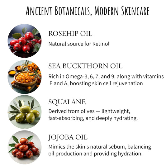 Civil Code Mesopotamian Face Oil – Organic Anti Aging Facial Oil for Women with Sea Buckthorn, Jojoba, Squalane & Lavender – Hydrating Skin Care for Dry Skin & Fine Lines – Natural Skincare 1oz