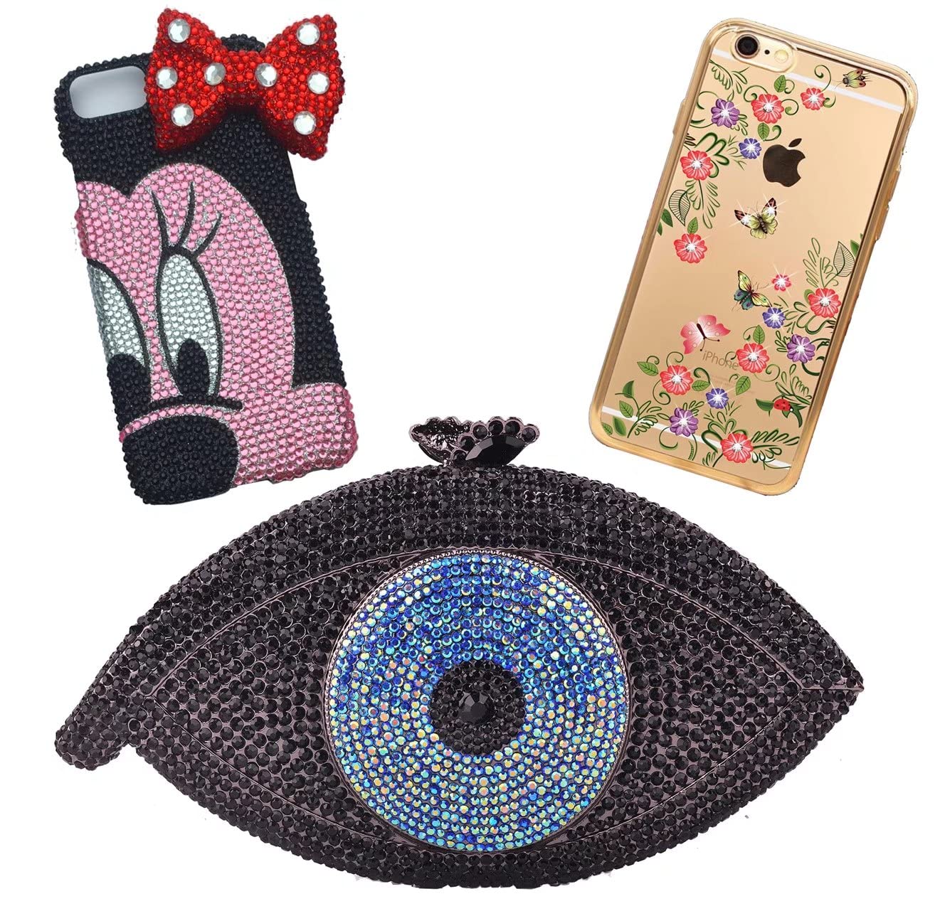 3000 Pieces SS6 2mm Flatback Rhinestones Clear Glass Round Gems Crystals for Nail Art DIY Crafts Clothes Shoes Bags (Purple)