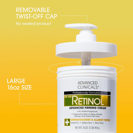 Advanced Clinicals Retinol Body Cream + Green Coffee Bean Oil Thermo - Firming Body Lotion 2pc Skincare Set For Women & Men | Body & Face Moisturizer Set Helps Improves Appearance Of Crepey Skin, 2PC