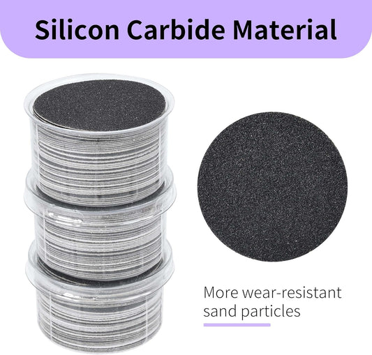 120PCS Coarse 80 Grit Replaceable Sandpaper Discs for Electric Foot Callus Removers - 42mm Heavy-Duty Foot File Refills - Fast Dead Skin & Callus Removal