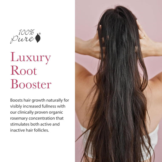 100% PURE Rosemary Oil Grow Hair Serum Stimulating & Invigorating Regrowth Haircare for Thinning & Hair Loss - Plant Essentials Thickening Tonic & Dry Scalp Treatment for Women & Men - Vegan - 1 Fl Oz