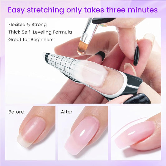 SULLMARNail Forms for Gel Builder Self Adhesive NailExtension Stickers for Poly nail Gel and Acrylic with Tip Sculpting NailForms Nail Art for Home & Salon (Black 200)