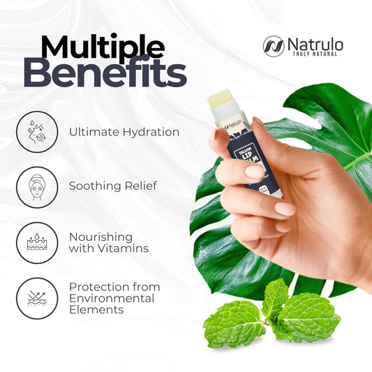 Beef Tallow Lip Balm – Natural Tallow Beeswax Chapstick – Hydrating Moisturizer Grass Fed Bison Tallow Balm Lip Care – Soothes Chapped, Dry Lips, Sensitive Skin – Long Lasting & Vitamin Rich USA-Made