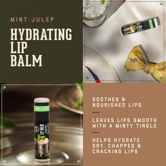 18.21 Man Made Lip Balm - Mint Julep Flavor, Lip Protectant Hydrates & Moisturizes with Beeswax, Cocoa Butter & Vitamin E - For chapped and dry lips