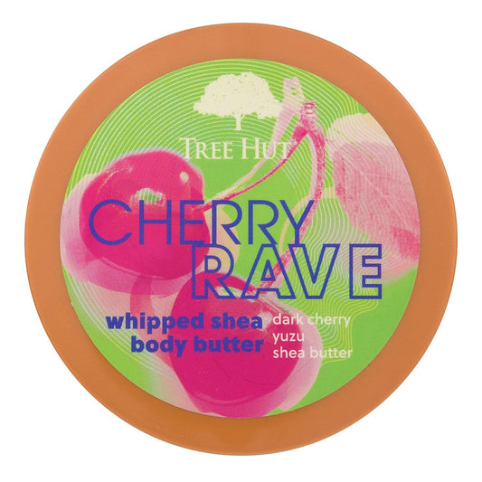 Tree Hut Cherry Rave Whipped Shea Body Butter | Long-lasting Hydration Leaves Skin Feeling Soft & Moisturized | Limited Edition Fall | Nourishing Essential Body Care | 8.4 fl oz.
