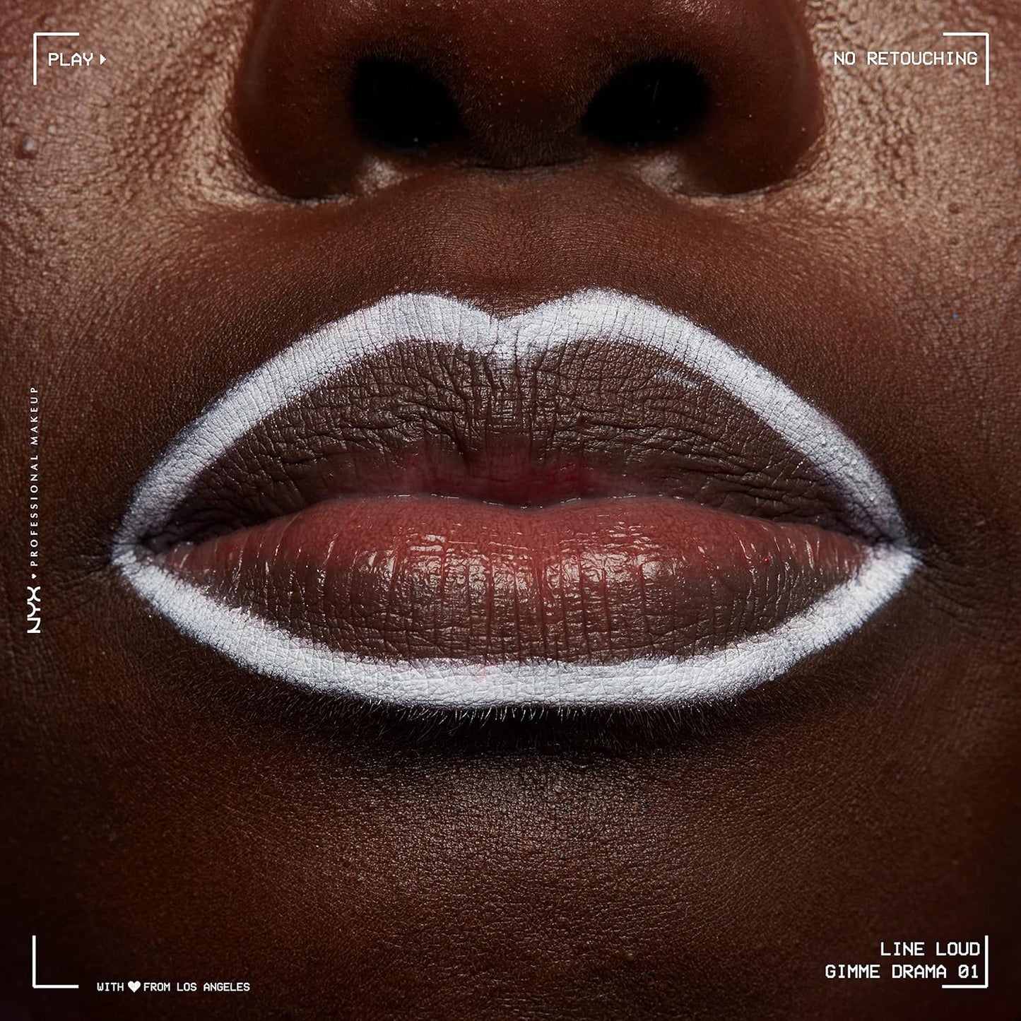 NYX PROFESSIONAL MAKEUP Line Loud Lip Liner, Longwear and Pigmented Lip Pencil with Jojoba Oil & Vitamin E - Gimme Drama (White)