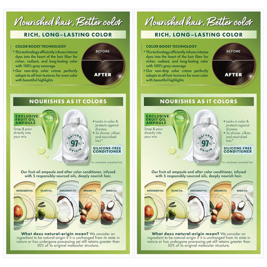 Garnier Hair Color Nutrisse Nourishing Creme, 30 Darkest Brown (Sweet Cola) Permanent Hair Dye, 2 Count (Packaging May Vary)