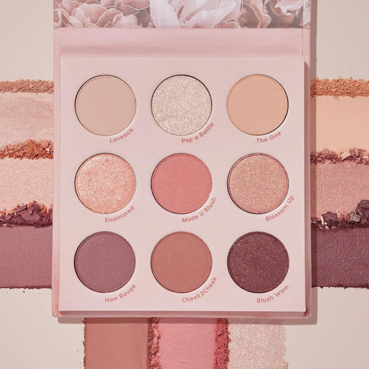 ColourPop Blush Crush Eyeshadow Palette - Brown, Gold & Pink Shadow Palette with Metallic and Matte Finishes - High-Pigment Eye Makeup with a Long-Wearing Formula (0.3 oz)