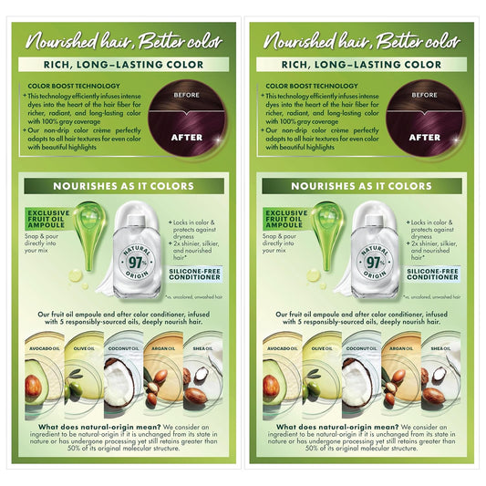 Garnier Hair Color Nutrisse Nourishing Creme, 362 Darkest Berry Burgundy (Raspberry Jam) Red Permanent Hair Dye, 2 Count (Packaging May Vary)