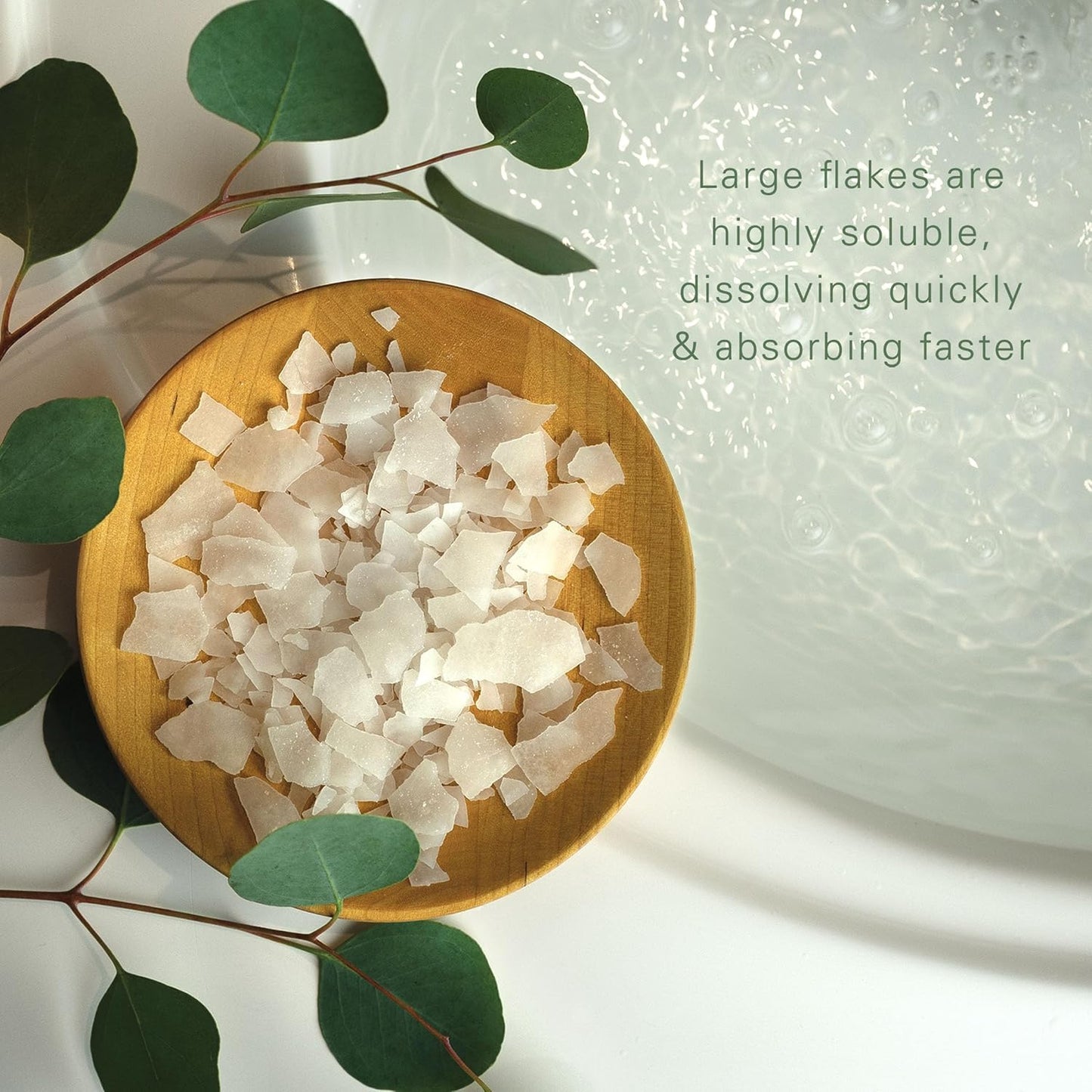 Village Naturals Therapy Muscle Magnesium Bath Flakes, Eucalyptus Mint Scent, 4.5 oz, Pack of 10