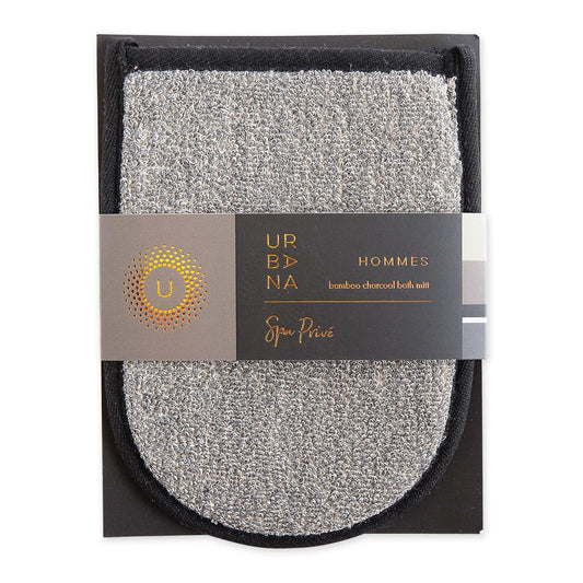 Urbana Spa Prive Men's Bamboo Charcoal Collection, Bath Mitt