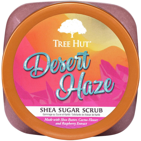 Tree Hut Desert Haze Shea Sugar Scrub | Exfoliating Body Scrub Removes Dead, Dry Skin for a Soft & Hydrated Feel | Nourishing Essential Body Care | 18 fl oz.